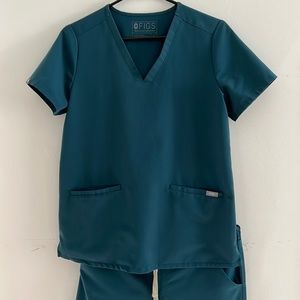 Figs, technical, set, size, small, teal color